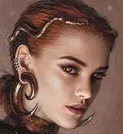 Portrait of Solenzara Despana, The Blood Artist